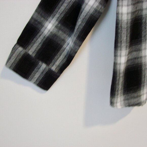 PrettyLittleThing Black and White Checked Oversized Shirt Dress Tunic Medium - Picture 11 of 13